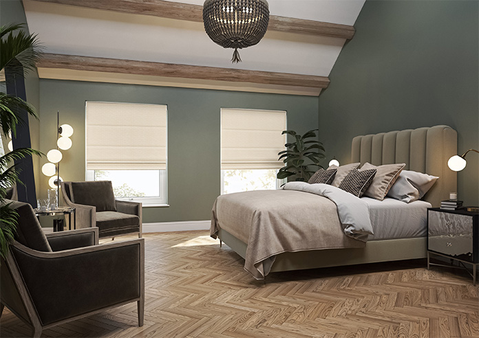 Rolling Hills Velvet, Natural - Roman Blind - Image 6